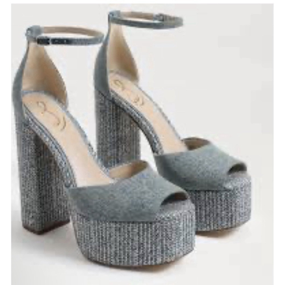 Sam Edelman Kori platform heels New blue Denim Size 10